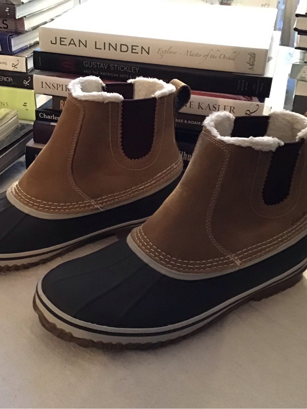 Eddie Bauer Women’s Hunt Pac Chelsea Duck Booties with Faux Shearling